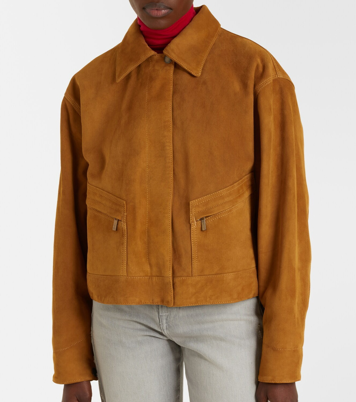 7 For All Mankind Cropped suede jacket