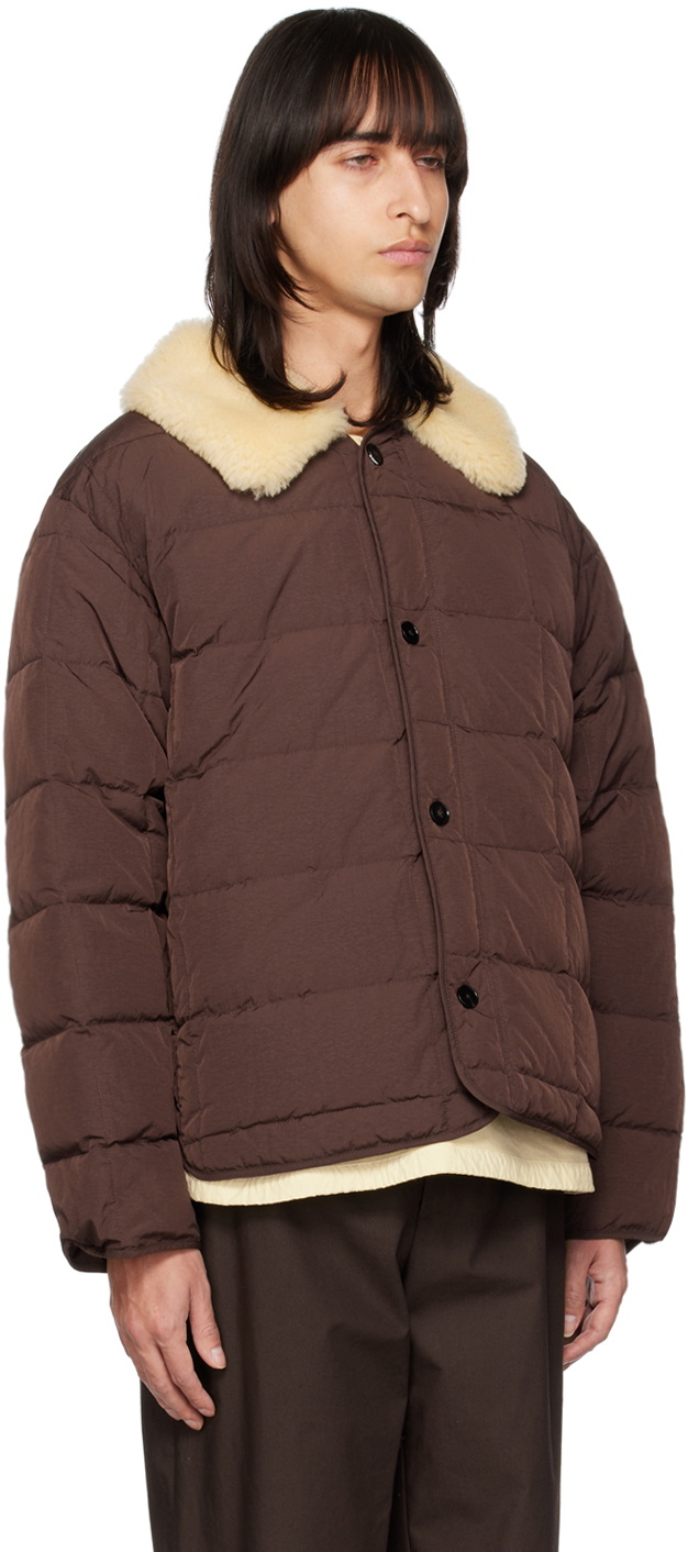 ジャケット JIL SANDER BROWN WOOL DOUBLE-BREASTED JACKET Jil Sander Brown wool double-breasted jacket | TheDoubleF