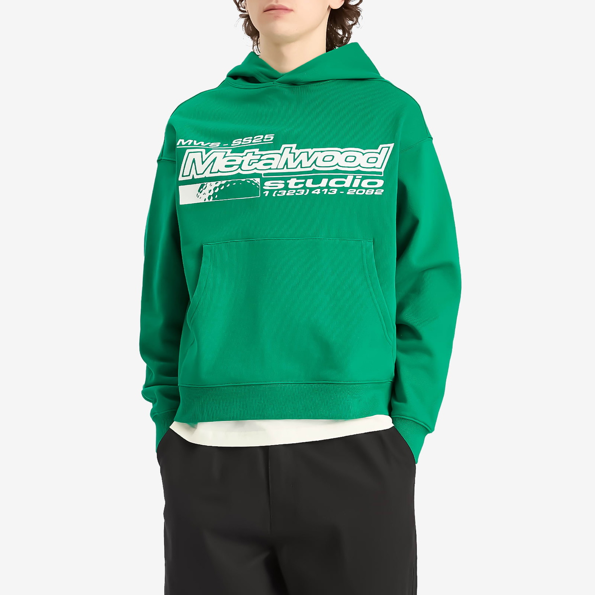 Metalwood Studio Men's La Brea Shop Hoodie in Green