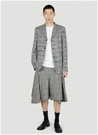 Comme Des Garçons Homme Plus - Skirt Check Shorts in Grey