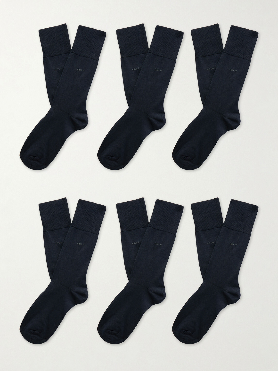 CDLP - Pack of Six Knitted Socks - Blue