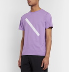 Saturdays NYC - Slash Printed Cotton-Jersey T-Shirt - Purple