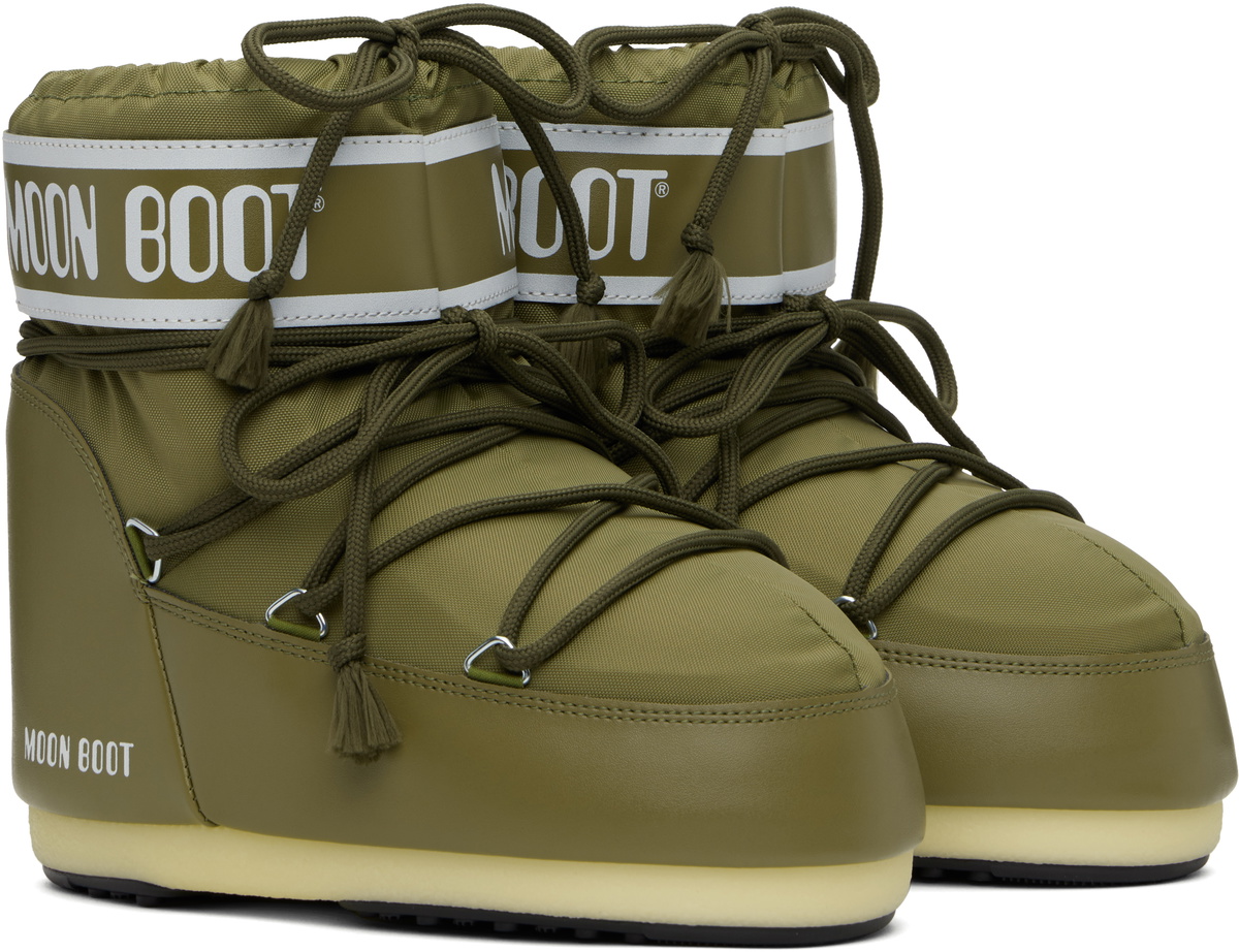 Moon Boot Icon Low Nylon Boots Classic Men\'s Size 11.5-13 / EU 45-47 Khaki Moon Boot snowboots ICON LOW NYLON KHAKI main image 3