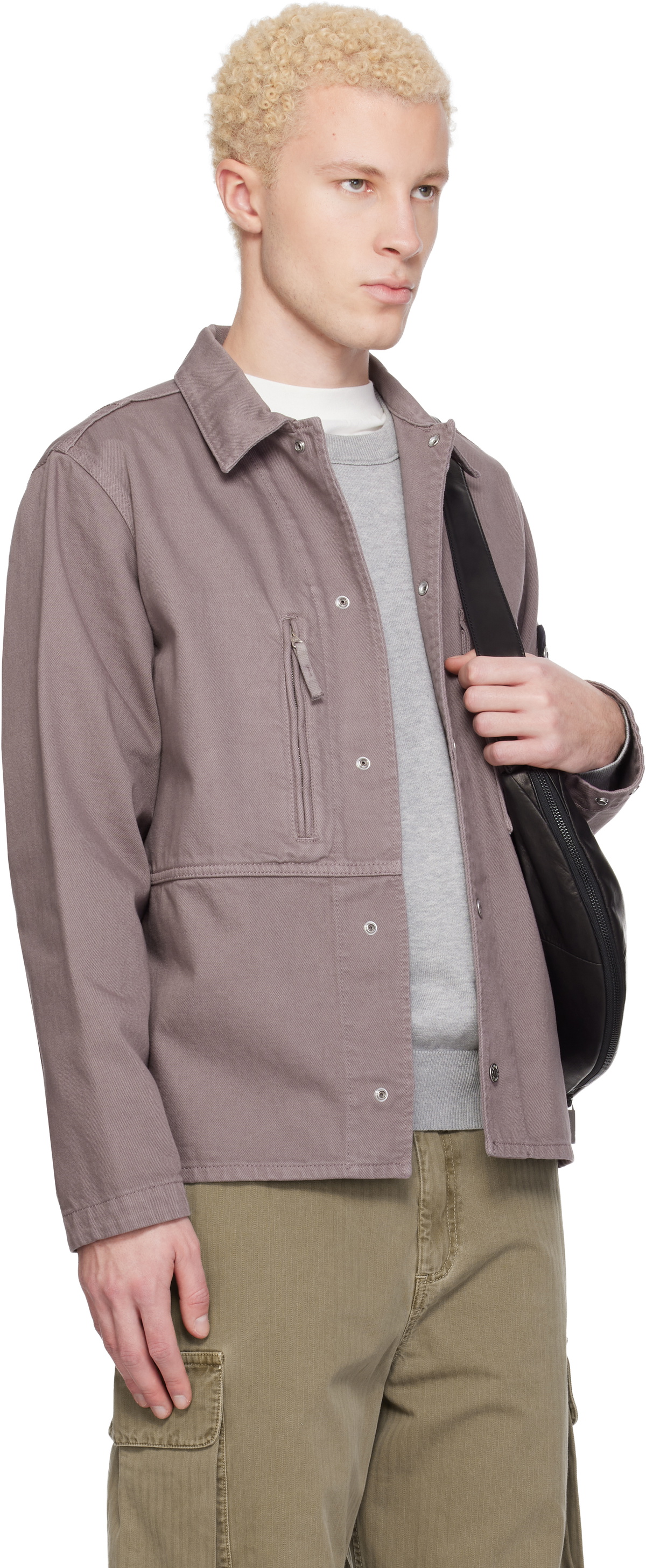 Stone Island Purple 1200001 Light Bull Denim Jacket