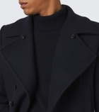 Dries Van Noten Double-breasted wool-blend twill coat