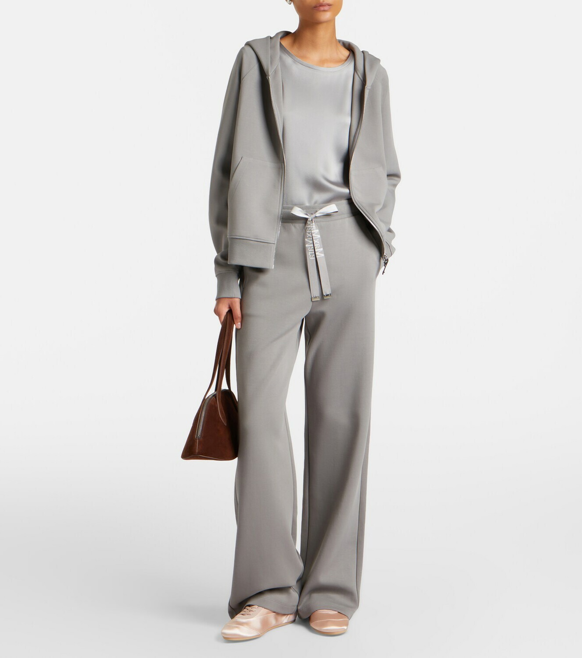 'S Max Mara Cotton-blend wide-leg sweatpants