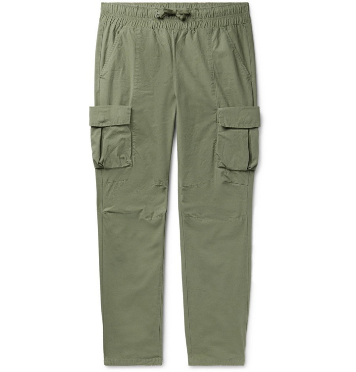 Photo: John Elliott - Slim-Fit Cotton Drawstring Cargo Trousers - Army green