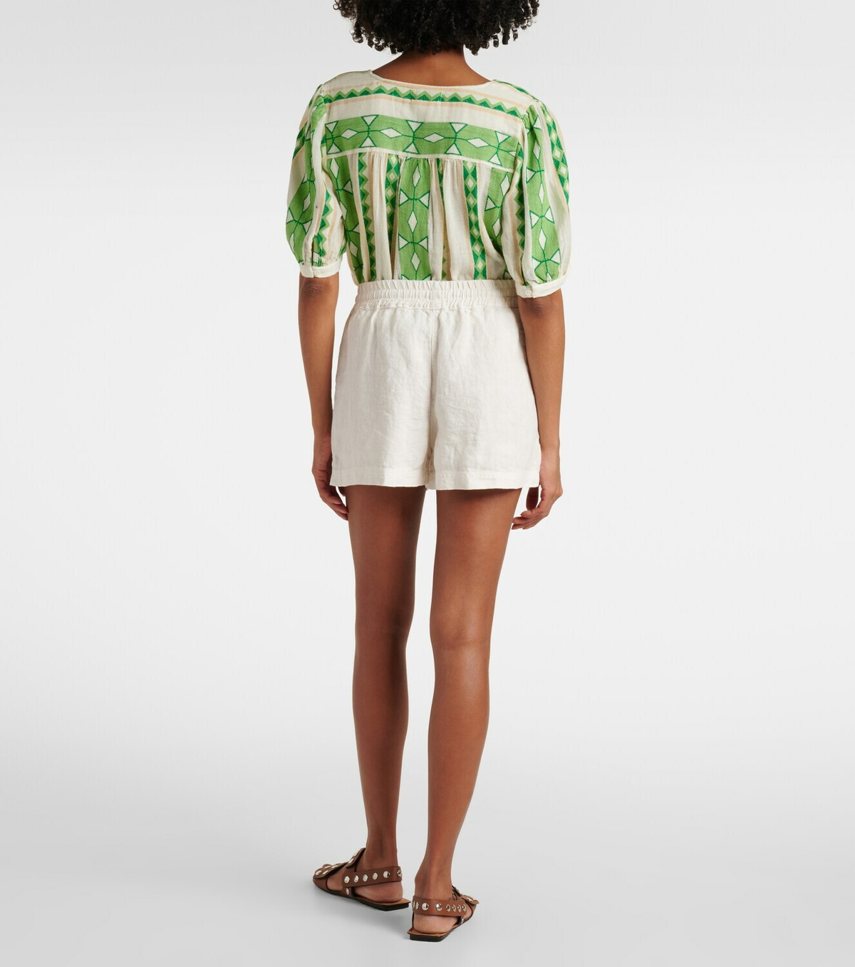 Velvet Sutton linen shorts
