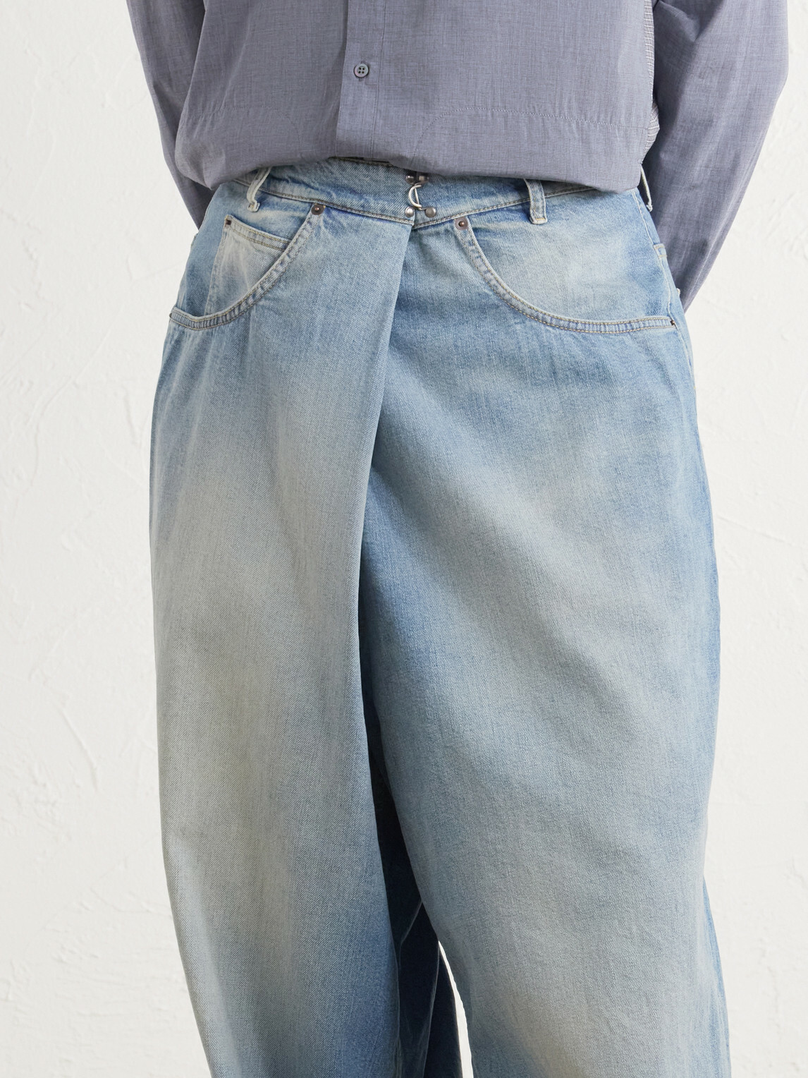 Maison Margiela - Wrap Wide-Leg Jeans - Blue