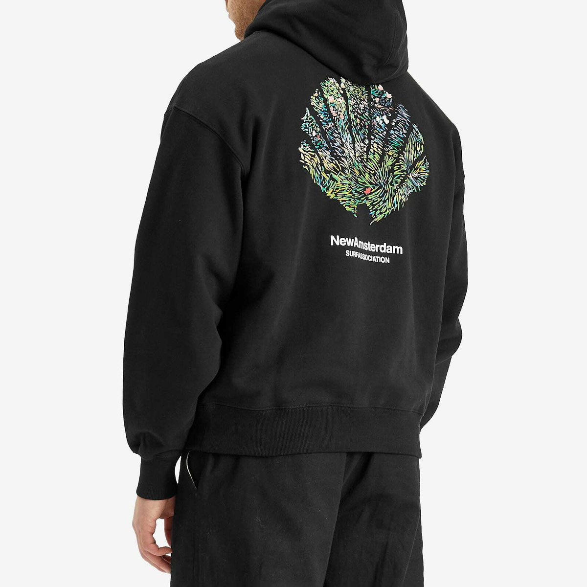 New Amsterdam Surf Association Men's Tall Grass Hoodie in Black