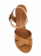 Stuart Weitzman benni Block Brown Heeled Sandal With Open Toe And Ankle Strap In Leather Woman