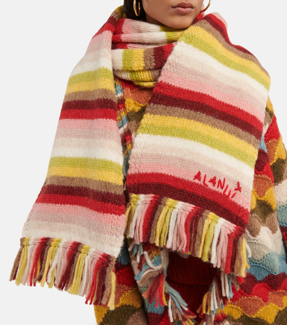 Alanui - Under the Northern Sky wool-blend scarf