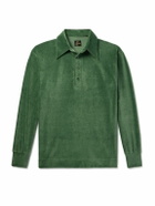 Needles - Cotton-Blend Velour Polo Shirt - Green