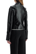 Courrèges Black Cotton Jacket With High Collar And Zip