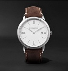 Baume & Mercier - My Classima 40mm Stainless Steel and Leather Watch, Ref. No. 10389 - White