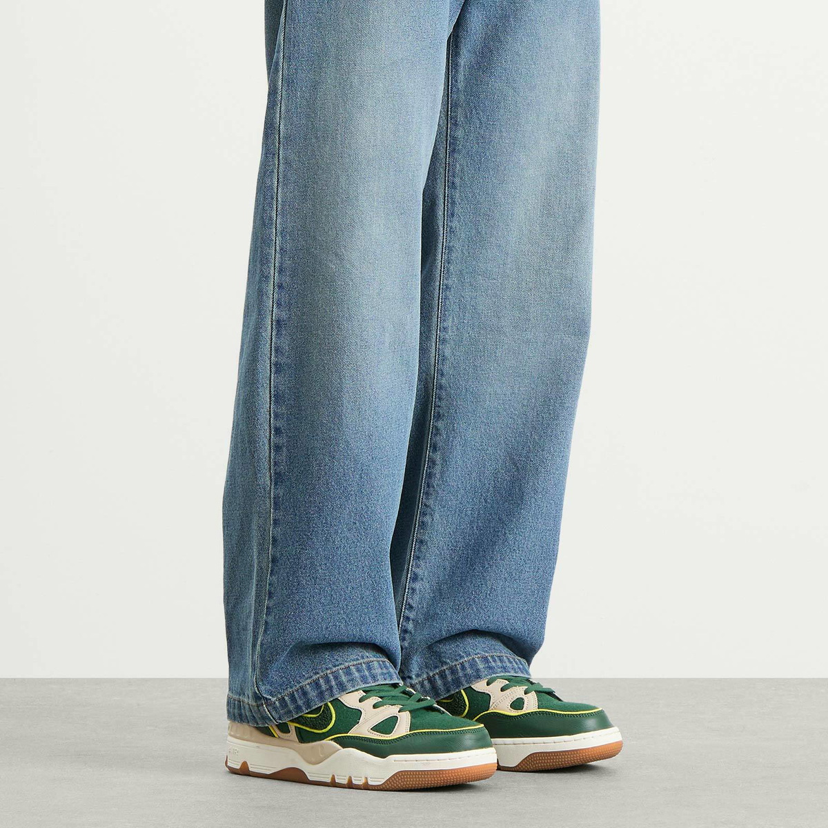 Nike x Nigo Air Force 3 Low SP Sneaker in Forest Green/Oatmeal/Yellow Strike