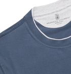 Brunello Cucinelli - Layered Cotton-Jersey T-Shirt - Blue