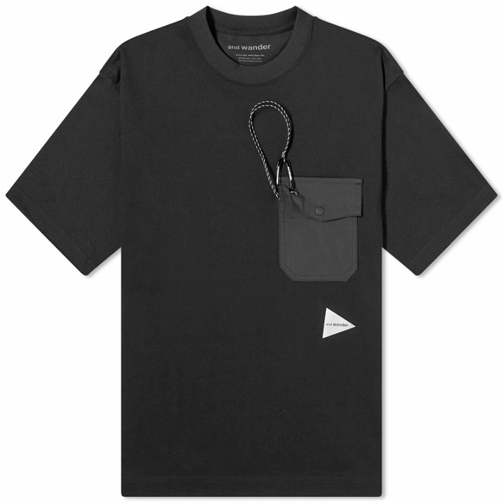 Photo: and wander Men's Pocket T-Shirt in Black