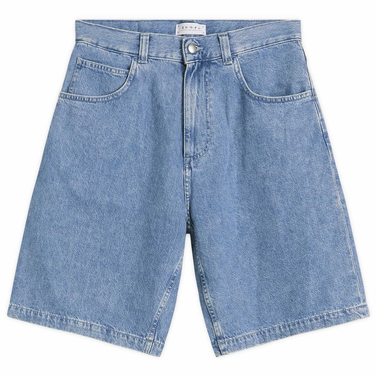Edwin Men's Denim Worker Shorts in Blue light stone washed