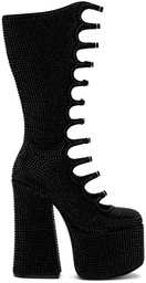 Marc Jacobs Black 'The Rhinestone Kiki Knee-High' Tall Boots