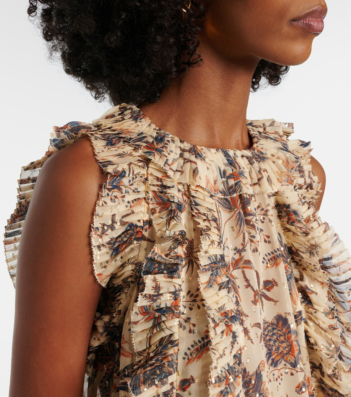 Ulla Johnson Sabra printed silk-blend chiffon top