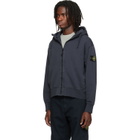 Stone Island Navy 6100009 Organic Cotton Fleece Hoodie