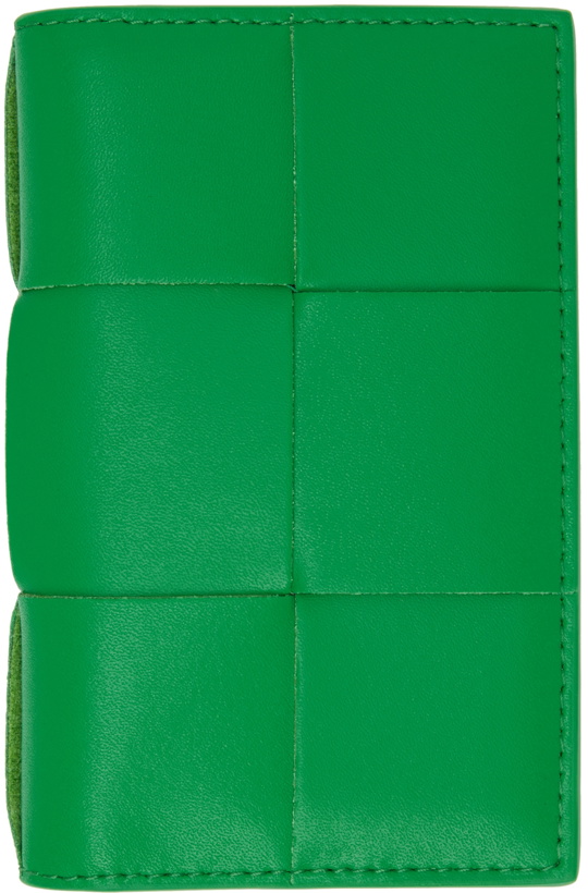 Photo: Bottega Veneta Green Leather Card Holder