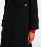 Valentino VGold virgin wool crêpe coat