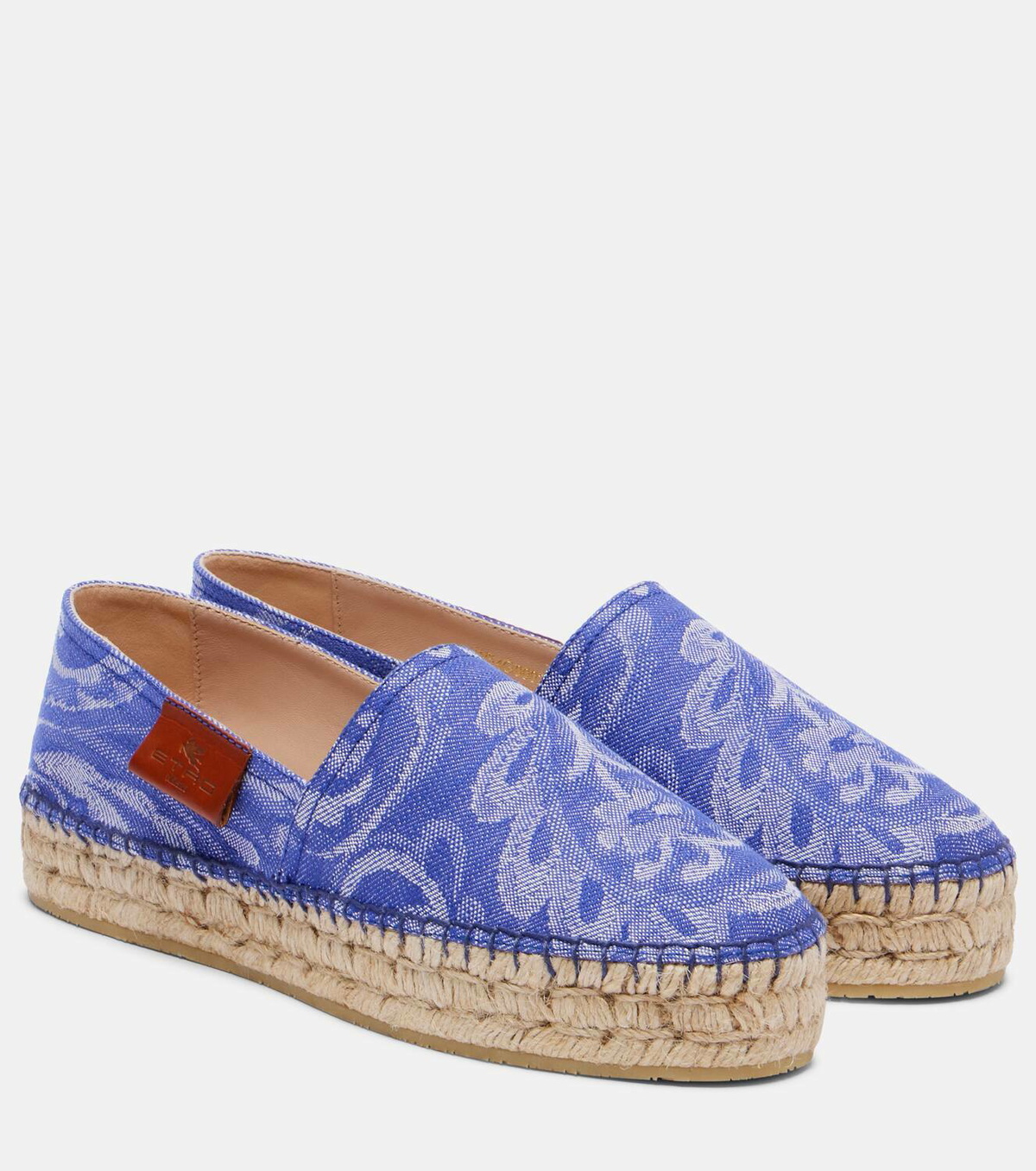 Etro Paisley denim jacquard espadrilles