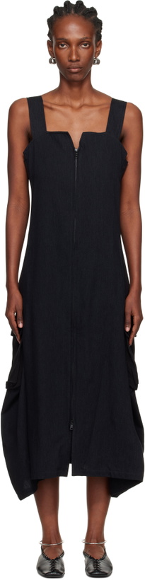 Photo: Y's Black E-Work Pocket Maxi Dress