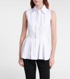 Sportmax Certosa peplum cotton poplin shirt
