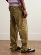 Aspesi - Straight-Leg Cotton-Corduroy Trousers - Brown