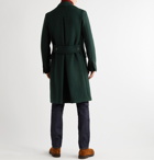 Rubinacci - Slim-Fit Double-Breasted Wool and Cashmere-Blend Twill Overcoat - Green