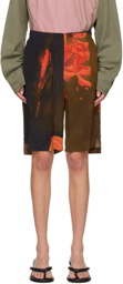 Serapis Multicolor Print Shorts
