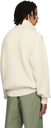 Jil Sander Off-White Zip Cardigan