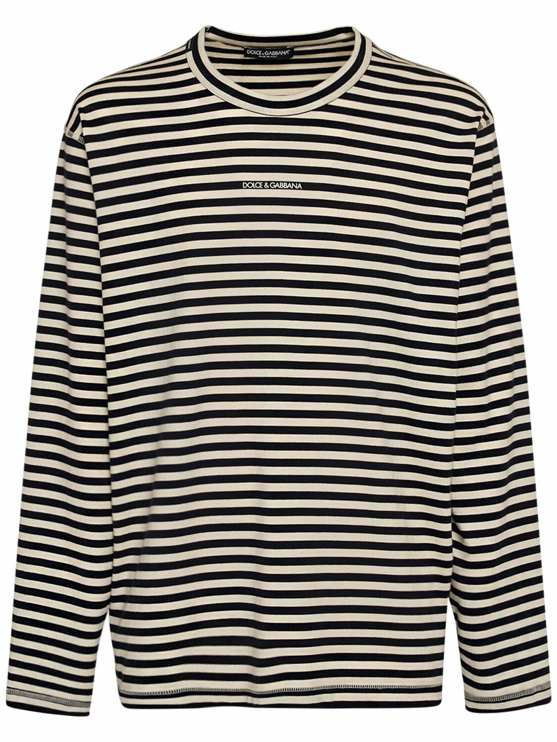 Tシャツ・カットソー DOLCE & GABBANA COTTON JERSEY STRIPE PATTERN T-SHIRT DOLCE & GABBANA - Striped Cotton Jersey T-shirt Dolce & Gabbana