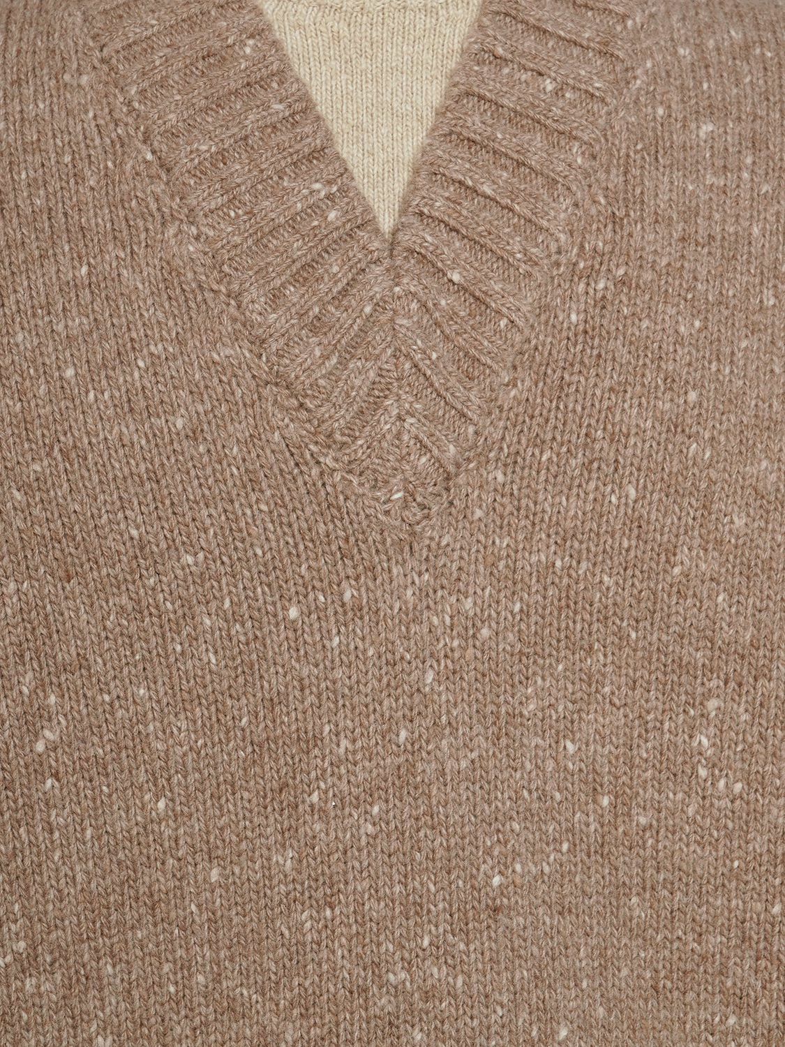 BOTTEGA VENETA - Double Layer Wool Knit Sweater Bottega Veneta