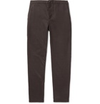 DE BONNE FACTURE - Tapered Wool-Flannel Drawstring Trousers - Brown