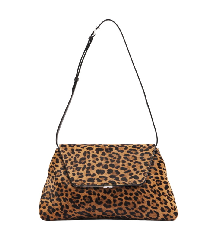 Photo: Amina Muaddi Ami leopard-print calf hair shoulder bag