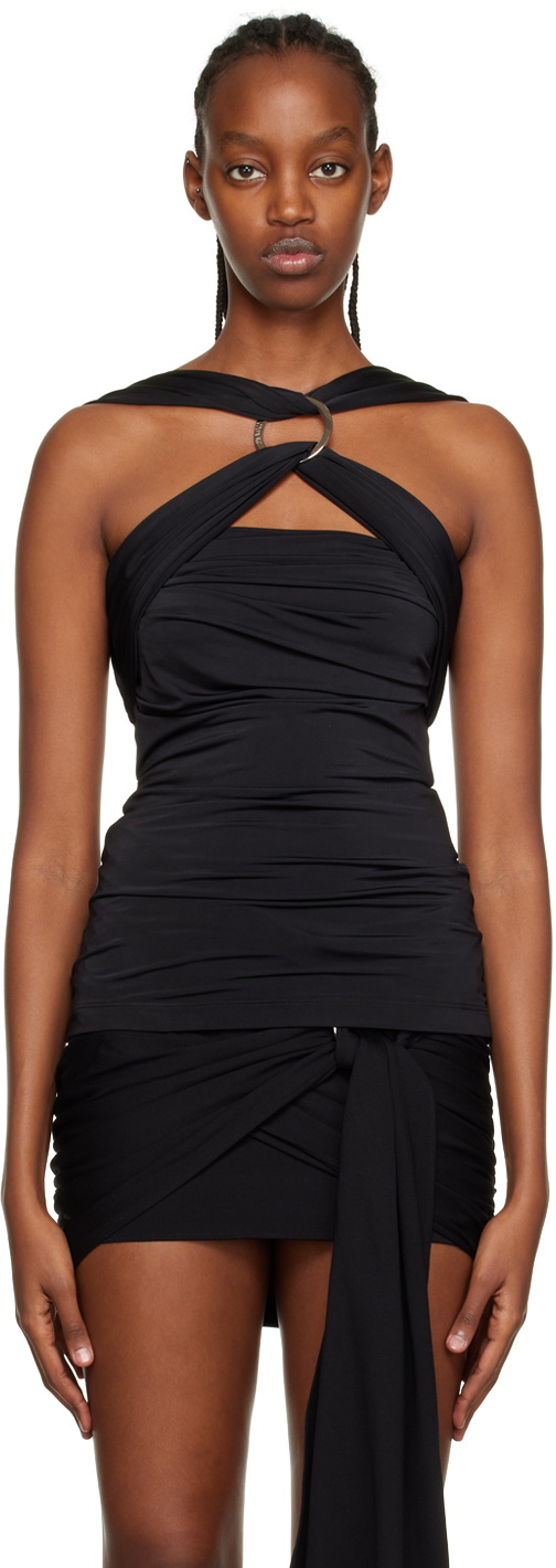 The Attico Black Ginnie Tank Top The Attico