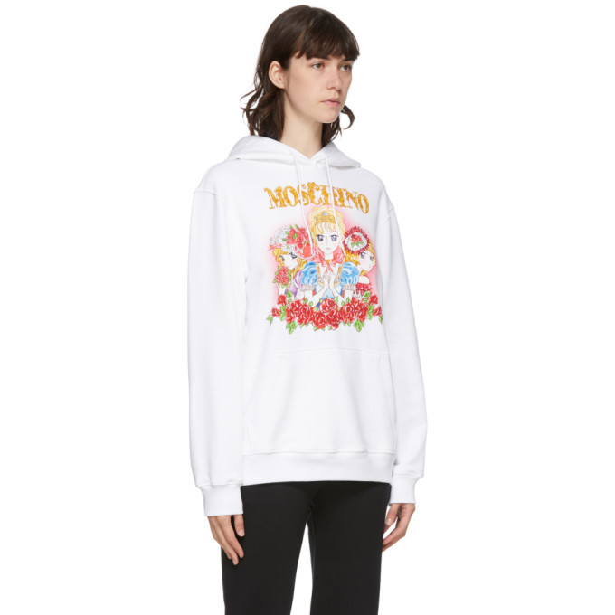 Moschino White Anime Hoodie Moschino