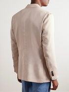 Kiton - Double-Breasted Lyocell-Blend Blazer - Neutrals