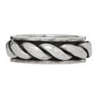 Saint Laurent Silver Rope Ring