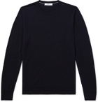 Mr P. - Slim-Fit Merino Wool Sweater - Blue