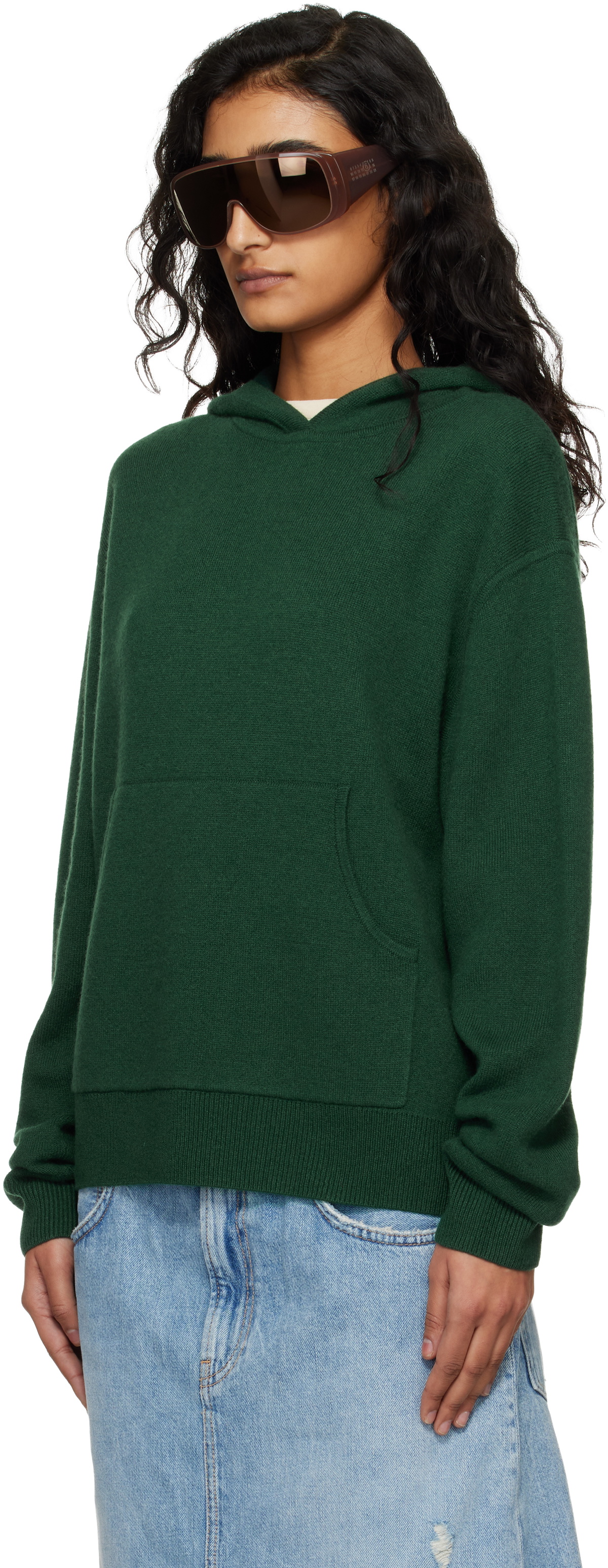 Acne Studios Green Cashmere Hoodie