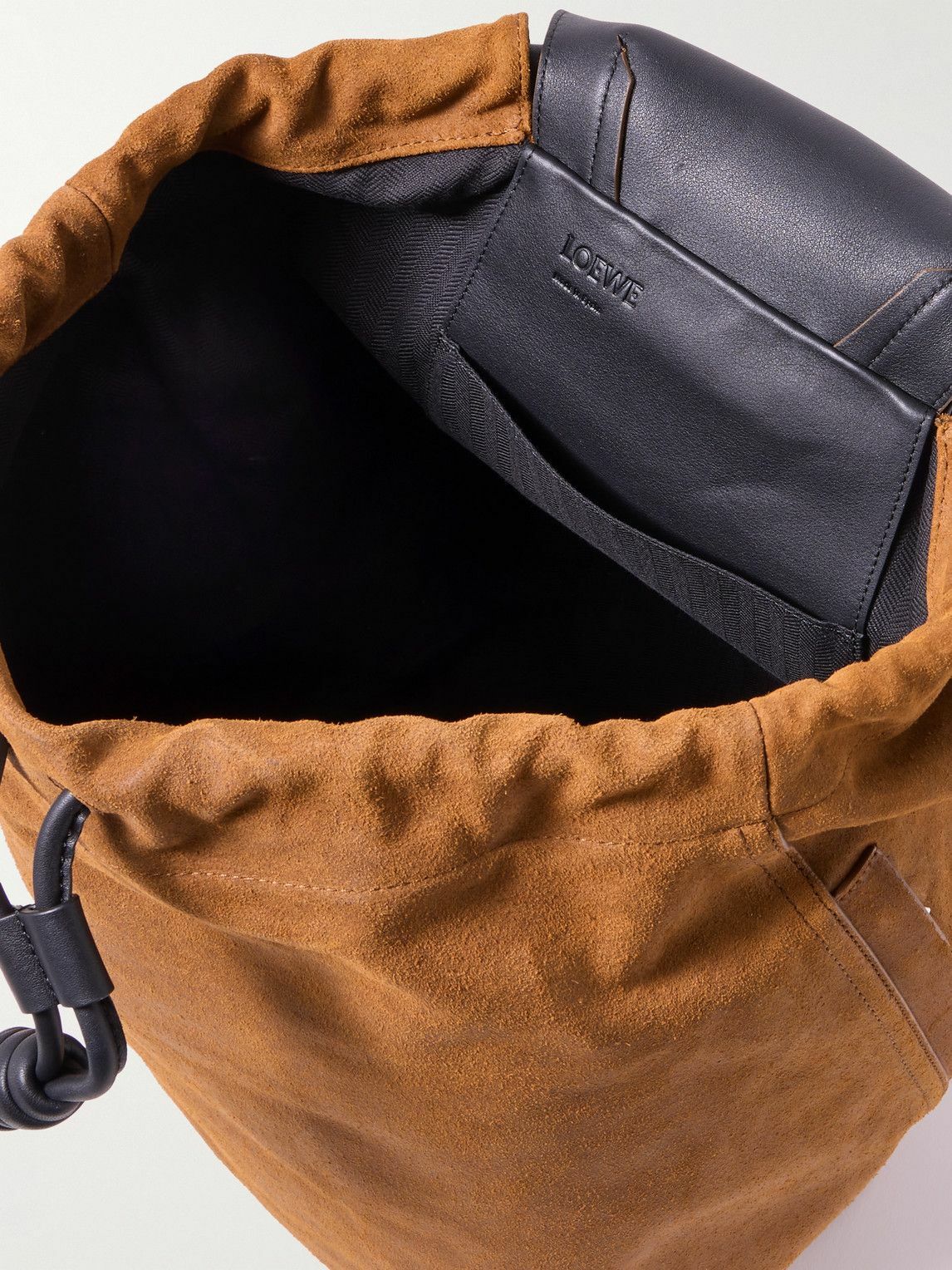LOEWE - Flamenco Suede and Leather Backpack