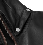 Rick Owens - Leather Hooded Jacket - Black