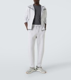 Brunello Cucinelli Cotton-blend French terry zip-up hoodie