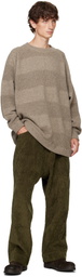 Jan-Jan Van Essche Gray O-Project Sartuul Sheep Yarn Crewneck Sweater