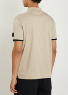 Sandbanks Logo Jersey Polo Shirt Beige